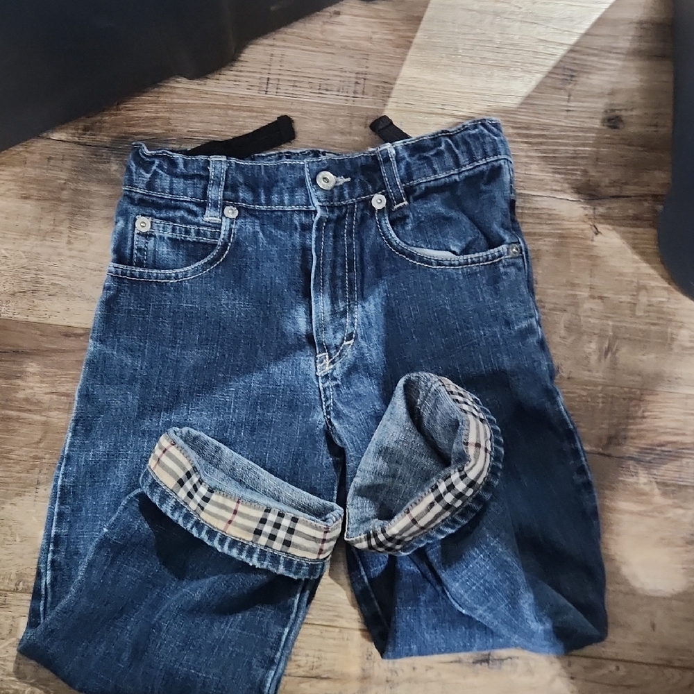 Burberry Blue Denim with Tan Label